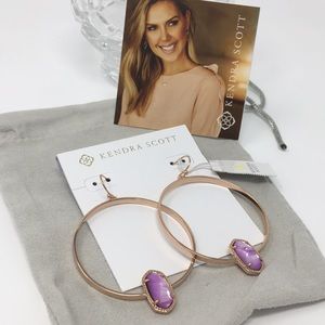 Kendra Scott Elora Pink/Rose Gold Earrings NWT